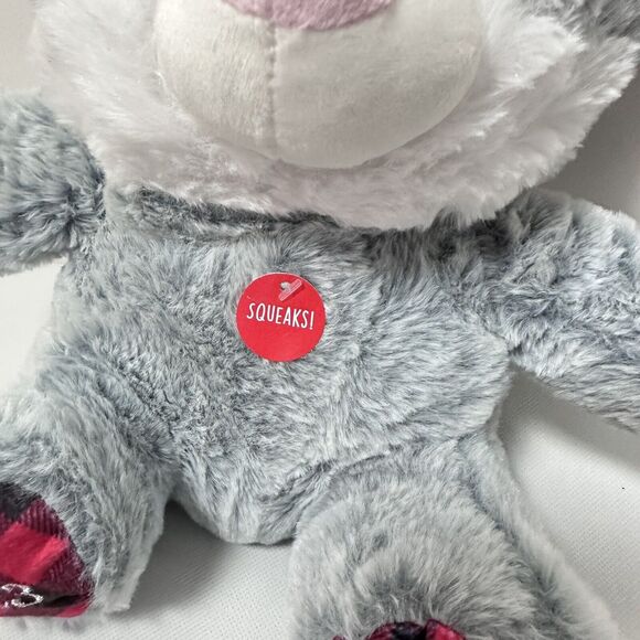 Pestsmart Dog Toy Lucky The Cat Kitty Plush Gray Squeaks 2023 Cuddle Play Chew - Picture 4 of 8